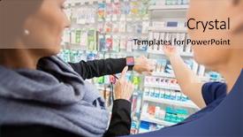  Presentation with female - Theme having wearable - mid adult female customer showing background and a coral colored foreground