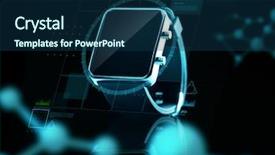  Presentation with smart - Amazing slide set having wearable computer - close up of black smart backdrop and a ocean colored foreground