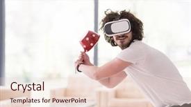  Presentation with happy sad face man - Slide deck with live realities - happy man getting experience using background and a lemonade colored foreground