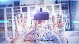  Presentation with senior living - Beautiful slides featuring wearable technology - earth globe against senior man backdrop and a light blue colored foreground