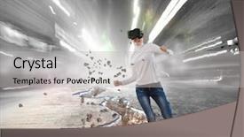  Presentation with wearable - Amazing slide deck having wearable technology - most impressive entertainment technologies mixed backdrop and a light gray colored foreground