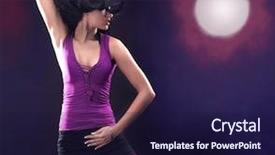  Presentation with dancing - Amazing theme having wearing a hat over abstract backdrop and a  colored foreground