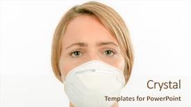  Presentation with mouth - Presentation theme consisting of wearing a mouth mask background and a lemonade colored foreground