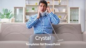  Presentation with cervical spine - Amazing slide deck having wearing a neck brace cervical backdrop and a gray colored foreground