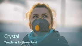  Presentation with pollution air - Theme featuring wearing a real anti-pollution background and a ocean colored foreground