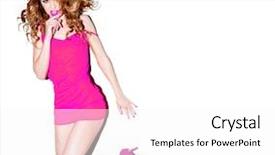  Presentation with hair dress - Beautiful theme featuring wearing a very skimpy pink backdrop and a white colored foreground
