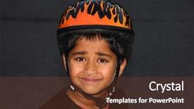  Presentation with indian - PPT theme consisting of wearing an helmet for safety background and a  colored foreground