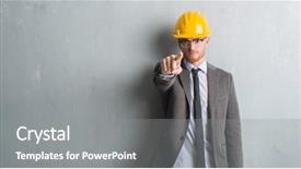  Presentation with architect - Slides consisting of wearing architect outfit and helment background and a gray colored foreground