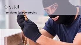  Presentation with god all things are possible - Beautiful theme featuring wearing balaclava stealing valuable thing backdrop and a  colored foreground