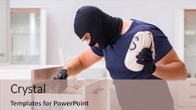  Presentation with iot internet of things cloud - Audience pleasing PPT layouts consisting of wearing balaclava stealing valuable thing backdrop and a  colored foreground