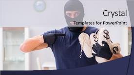  Presentation with to get more things done - Amazing slide deck having wearing balaclava stealing valuable thing backdrop and a  colored foreground