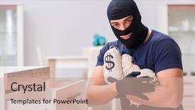  Presentation with internet of things - Cool new slides with wearing balaclava stealing valuable thing backdrop and a  colored foreground