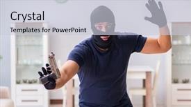  Presentation with futuristic internet of things iot - PPT theme featuring wearing balaclava stealing valuable thing background and a lemonade colored foreground