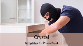  Presentation with iot internet of things cloud - Slides enhanced with wearing balaclava stealing valuable thing background and a  colored foreground