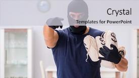  Presentation with god all things are possible - PPT layouts featuring wearing balaclava stealing valuable thing background and a  colored foreground