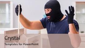  Presentation with iot internet of things cloud - Cool new slides with wearing balaclava stealing valuable thing backdrop and a  colored foreground