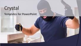  Presentation with stranger things - Cool new slide deck with wearing balaclava stealing valuable thing backdrop and a  colored foreground