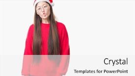  Presentation with chinese chinese - Colorful presentation theme enhanced with wearing christmas hat making fish backdrop and a  colored foreground