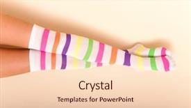  Presentation with health woman running female runner - Slides enhanced with wearing colorful long female socks background and a lemonade colored foreground