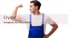  Presentation with vat value added tax isolated - Audience pleasing slide set consisting of wearing coveralls isolated on white backdrop and a lemonade colored foreground