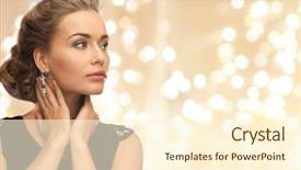  Presentation with luxury diamond - Amazing slide set having wearing diamond earrings over beige backdrop and a cream colored foreground