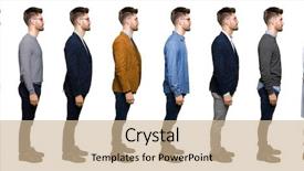  Presentation with business profile - Beautiful PPT theme featuring wearing different looks over white backdrop and a soft green colored foreground