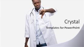  Presentation with doctor african - Amazing presentation theme having wearing doctor coat with angry backdrop and a white colored foreground