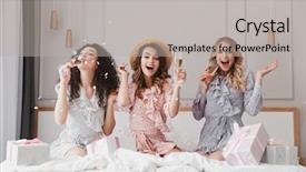  Presentation with bridal shower - Theme enhanced with wearing dresses celebrating bridal shower background and a light gray colored foreground
