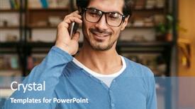  Presentation with library - Beautiful slides featuring wearing glasses at the library backdrop and a  colored foreground