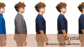  Presentation with business profile - Amazing PPT layouts having wearing glasses over isolated white backdrop and a  colored foreground