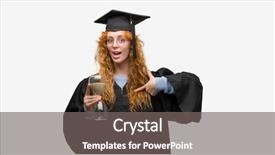  Presentation with young college student diagnosis of chlamydia - PPT layouts having wearing graduated uniform holding hourglass background and a  colored foreground