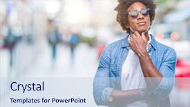  Presentation with music central america - Slides with wearing headphones listening to music background and a  colored foreground