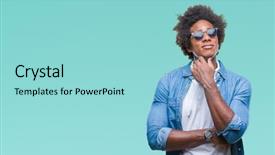  Presentation with central america music - Presentation theme consisting of wearing headphones listening to music background and a  colored foreground