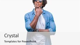  Presentation with country western american music - Slides enhanced with wearing headphones listening to music background and a  colored foreground