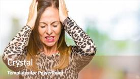  Presentation with animal print - Presentation having wearing leopard animal print dress background and a  colored foreground