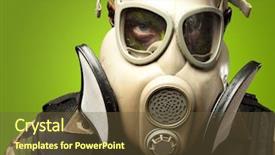  Presentation with mask - Theme having wearing mask against a green background and a tawny brown colored foreground