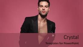  Presentation with red and black - Colorful theme enhanced with groom wears - portrait of arrogant sexy man backdrop and a violet colored foreground