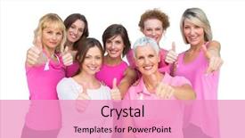  Presentation with breast cancer - Cool new slide deck with wearing pink for breast cancer backdrop and a lemonade colored foreground