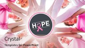  Presentation with diverse women - Audience pleasing slide deck consisting of wearing pink for breast cancer backdrop and a lemonade colored foreground