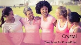  Presentation with breast cancer - Slide deck enhanced with wearing pink for breast cancer background and a coral colored foreground