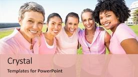  Presentation with breast cancer diagnosis - Slide set with wearing pink for breast cancer background and a lemonade colored foreground