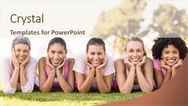  Presentation with breast cancer - Cool new PPT layouts with wearing pink for breast cancer backdrop and a cream colored foreground
