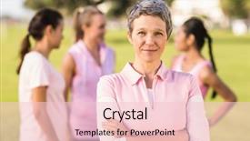  Presentation with breast cancer - PPT theme with wearing pink for breast cancer background and a lemonade colored foreground