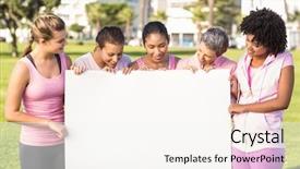  Presentation with breast cancer - Cool new presentation with wearing pink for breast cancer backdrop and a sky blue colored foreground