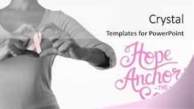  Presentation with women making - Amazing slides having wearing pink shirt making heart backdrop and a white colored foreground