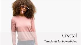  Presentation with pink - Presentation design having wearing pink sunglasses sticking tongue background and a  colored foreground