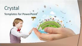  Presentation with china in red on political - Slide deck consisting of wearing red bowtie exploring world background and a sky blue colored foreground