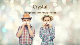  Presentation with cute - Theme featuring wearing shirt hat and mustache background and a lemonade colored foreground