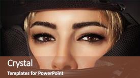  Presentation with black female - Slides consisting of wearing stylish black motorbike helmet background and a red colored foreground