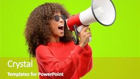  Presentation with african american weddig - Amazing presentation design having wearing sunglasses communicates shouting loud backdrop and a crimson colored foreground